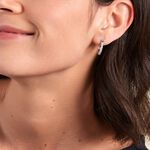 Cr&eacute;oles Pasha Argent Blanc Oxyde De Zirconium - Boucles d'oreilles cr&eacute;oles Femme | Histoire d&rsquo;Or