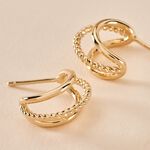 Cr&eacute;oles Preeti Plaqu&eacute; Or Jaune - Boucles d'oreilles cr&eacute;oles Femme | Histoire d&rsquo;Or