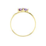Bague Myrtie Or Jaune Amethyste Violet Oxyde De Zirconium - Bagues avec pierre Femme | Histoire d&rsquo;Or