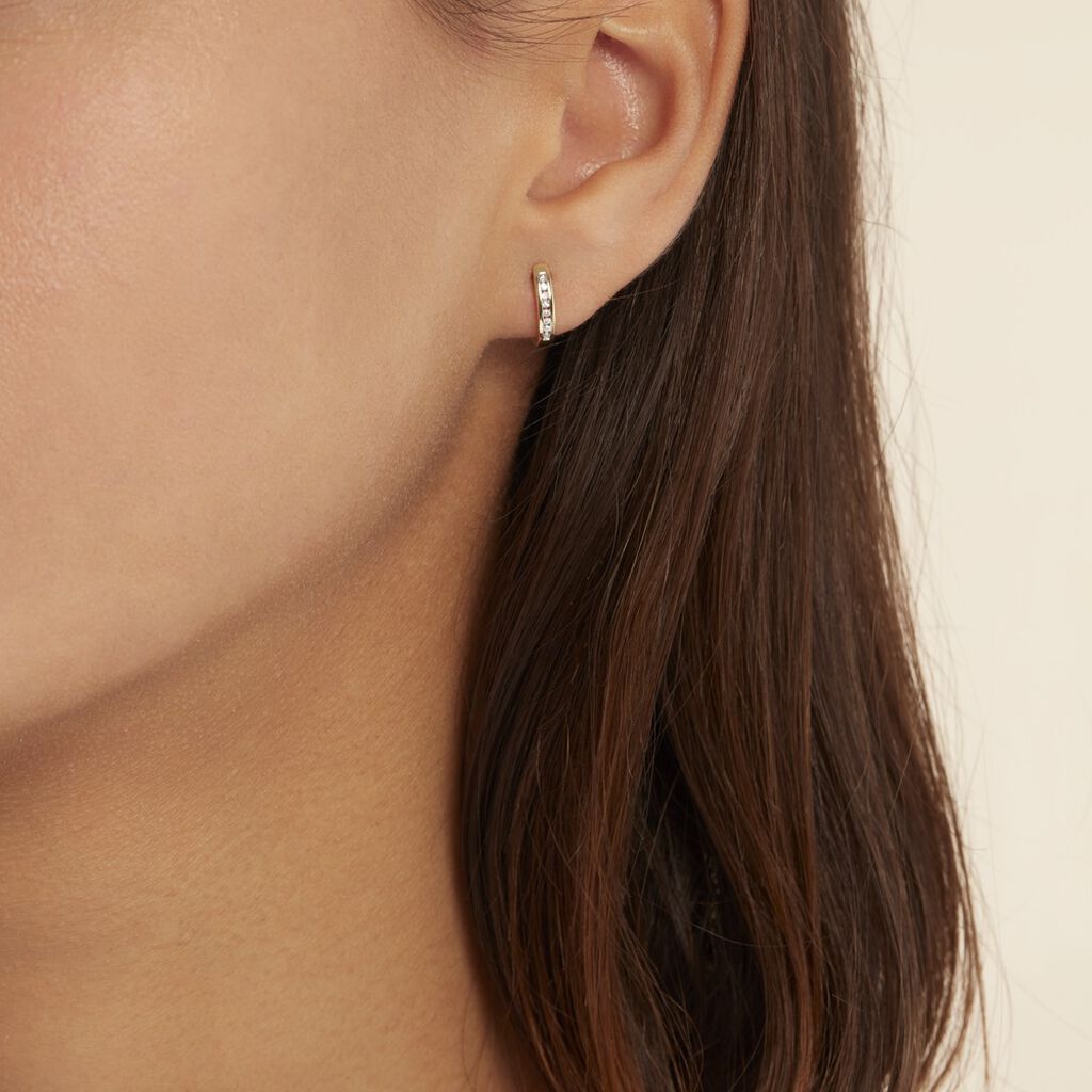 Créoles Or Jaune Aaren Diamants - Boucles d'oreilles créoles Femme | Histoire d’Or