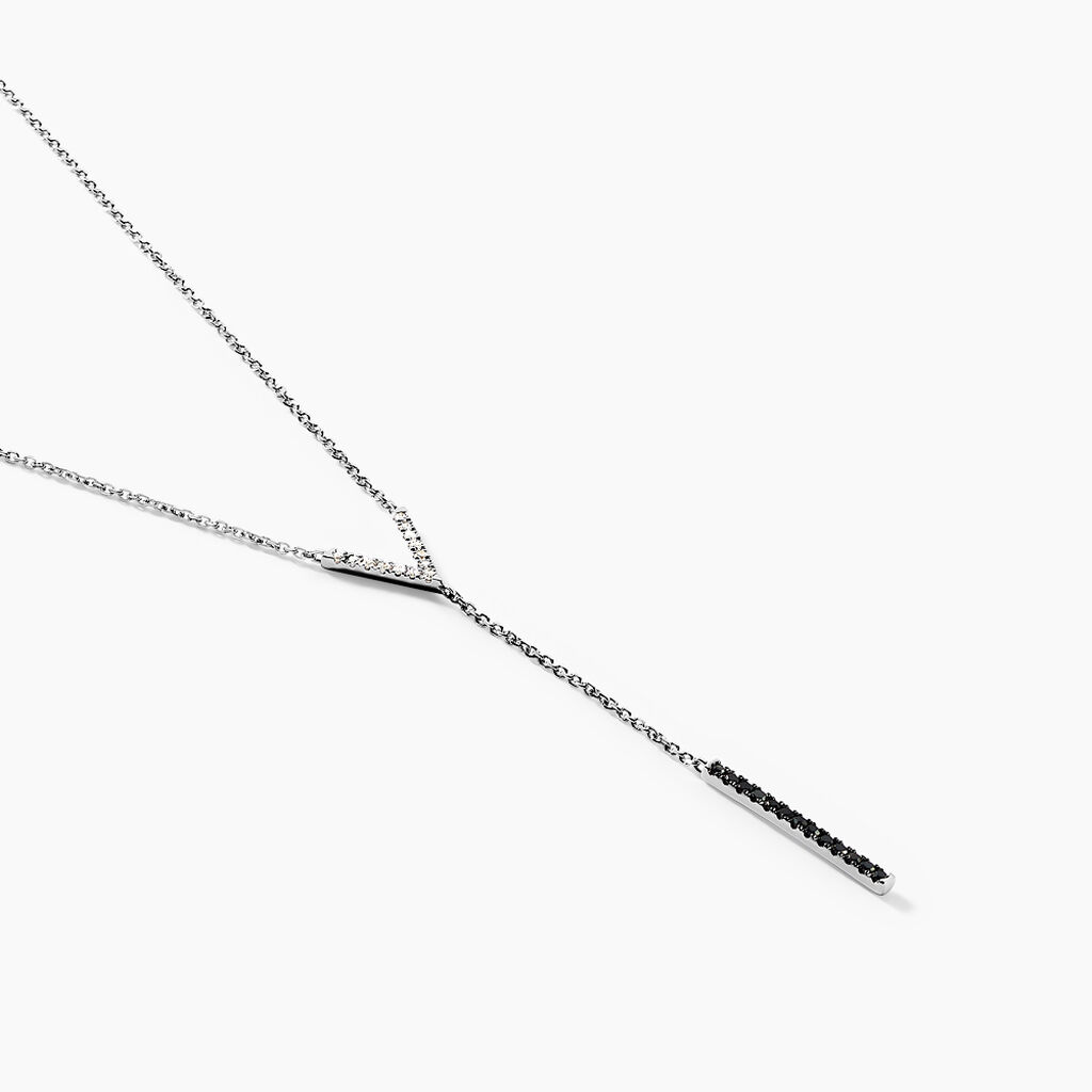 Collier Rachel Or Blanc Diamant - Colliers Femme | Histoire d&rsquo;Or
