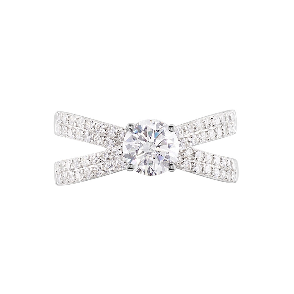 Bague Solitaire Arnalia Or Blanc Oxyde De Zirconium - Bagues solitaires Femme | Histoire d’Or