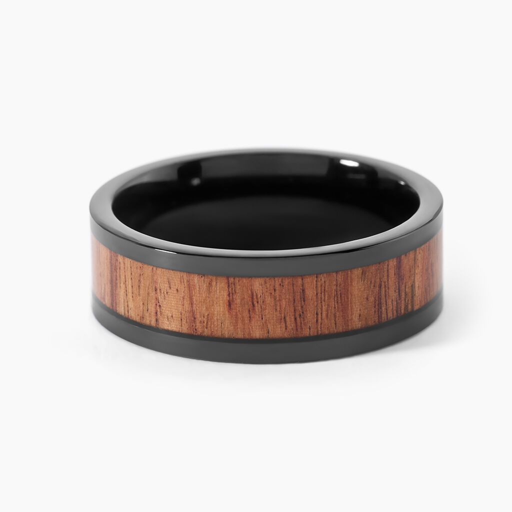 Bague Acier Noir Jakub - Bagues fantaisie Homme | Histoire d&rsquo;Or