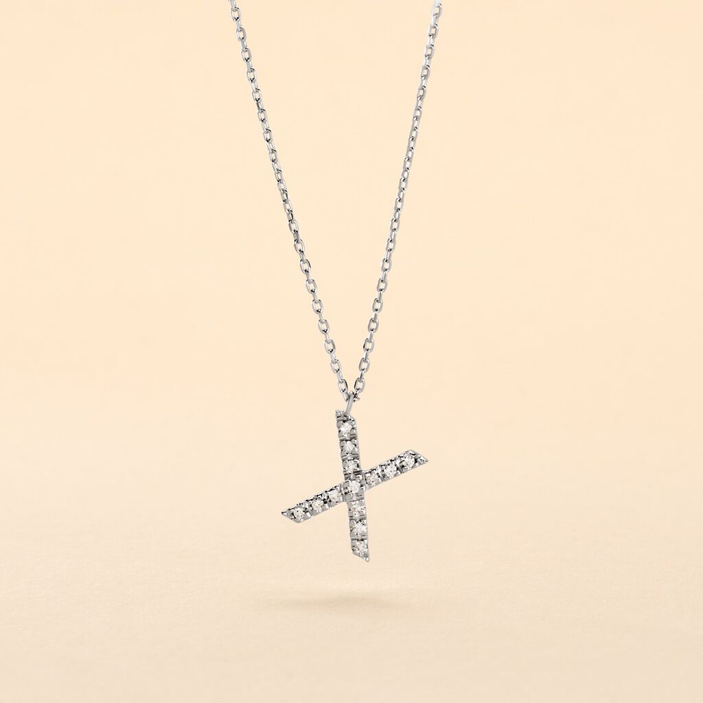 Collier Oran Or Blanc Diamant - Colliers Femme | Histoire d’Or