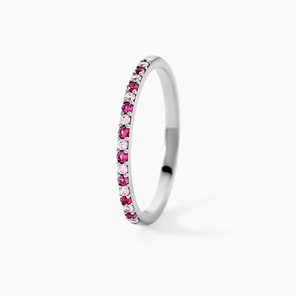 Bague Summer Burgundy Argent Blanc Oxyde De Zirconium - Bagues avec pierre Femme | Histoire d&rsquo;Or