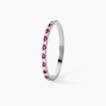 Bague Summer Burgundy Argent Blanc Oxyde De Zirconium - Bagues avec pierre Femme | Histoire d&rsquo;Or