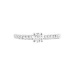 Bague Eliisa Or Blanc Diamant - Bagues solitaires Femme | Histoire d&rsquo;Or