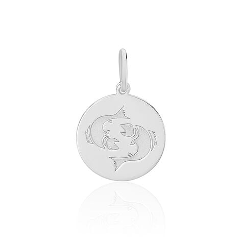 Pendentif Zodiaque Rond Argent Blanc - Pendentifs Zodiaque Famille | Histoire d’Or