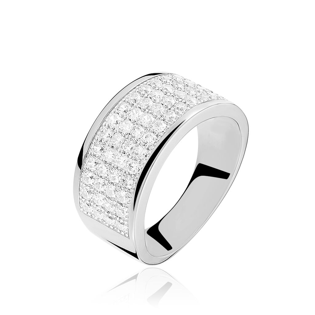 Bague Cecelia Argent Blanc Oxyde De Zirconium - Bagues avec pierre Femme | Histoire d’Or