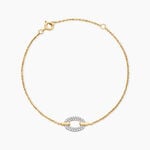 Bracelet Nami Argent Dor&eacute; A L'Or 750/1000 Oxyde De Zirconium - Bracelets Femme | Histoire d&rsquo;Or