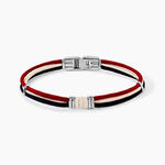Bracelet Salhia Acier Blanc - Bracelets cordon Homme | Histoire d&rsquo;Or