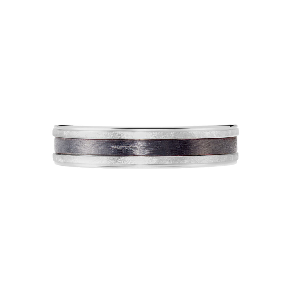 Alliance Alis Ruban Plat Argent Blanc - Alliances Homme | Histoire d’Or