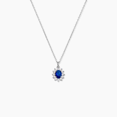 Collier Perez Argent Blanc Oxyde De Zirconium - Colliers fantaisie Femme | Histoire d&rsquo;Or