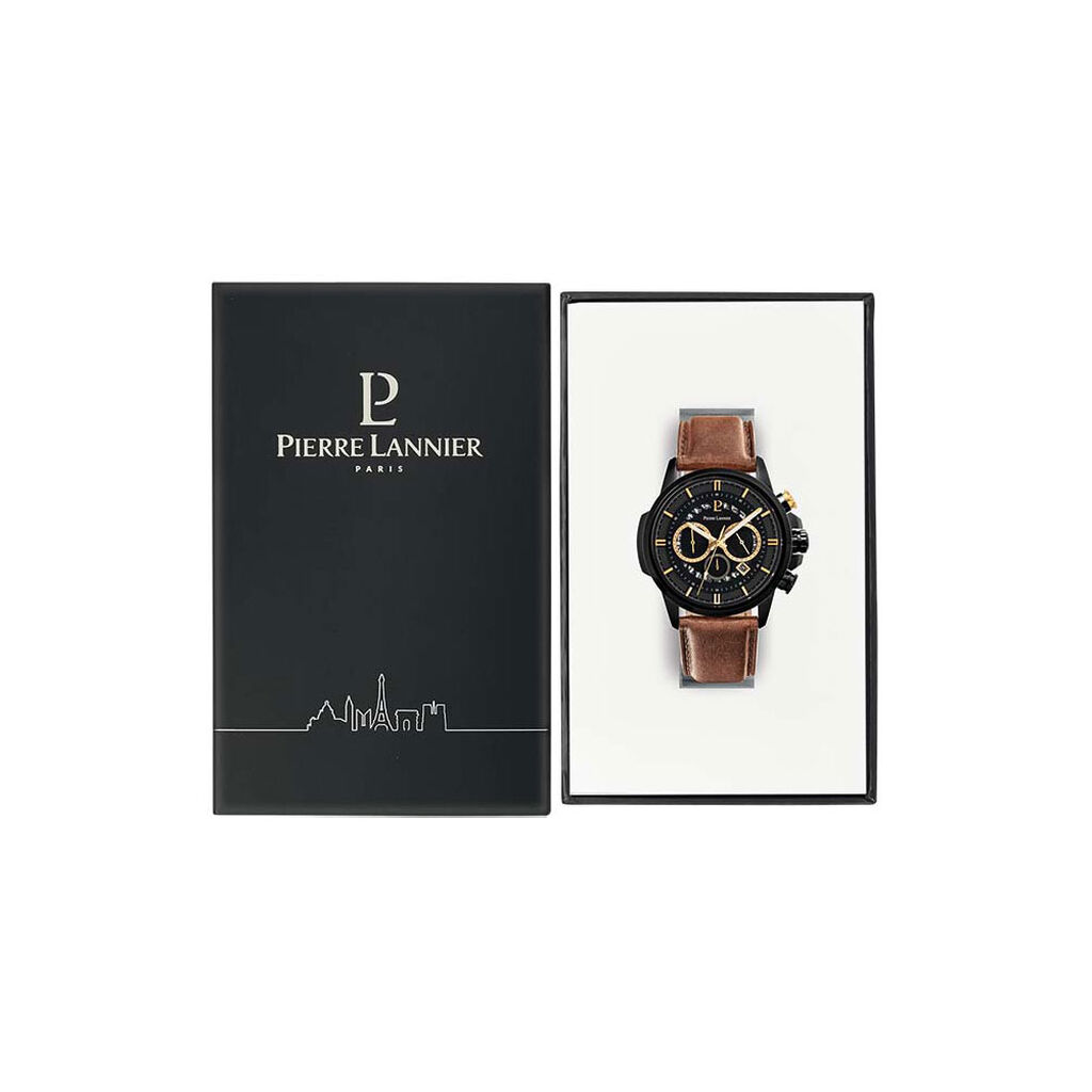 Montre Pierre Lannier Sentinelle Noir - Montres Homme | Histoire d’Or
