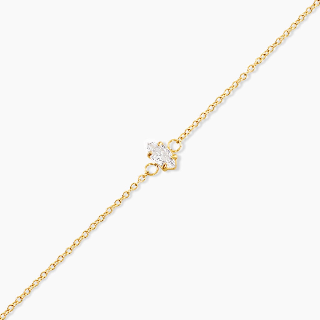 Bracelet Ivy Acier Jaune Oxyde De Zirconium - Bracelets Femme | Histoire d&rsquo;Or
