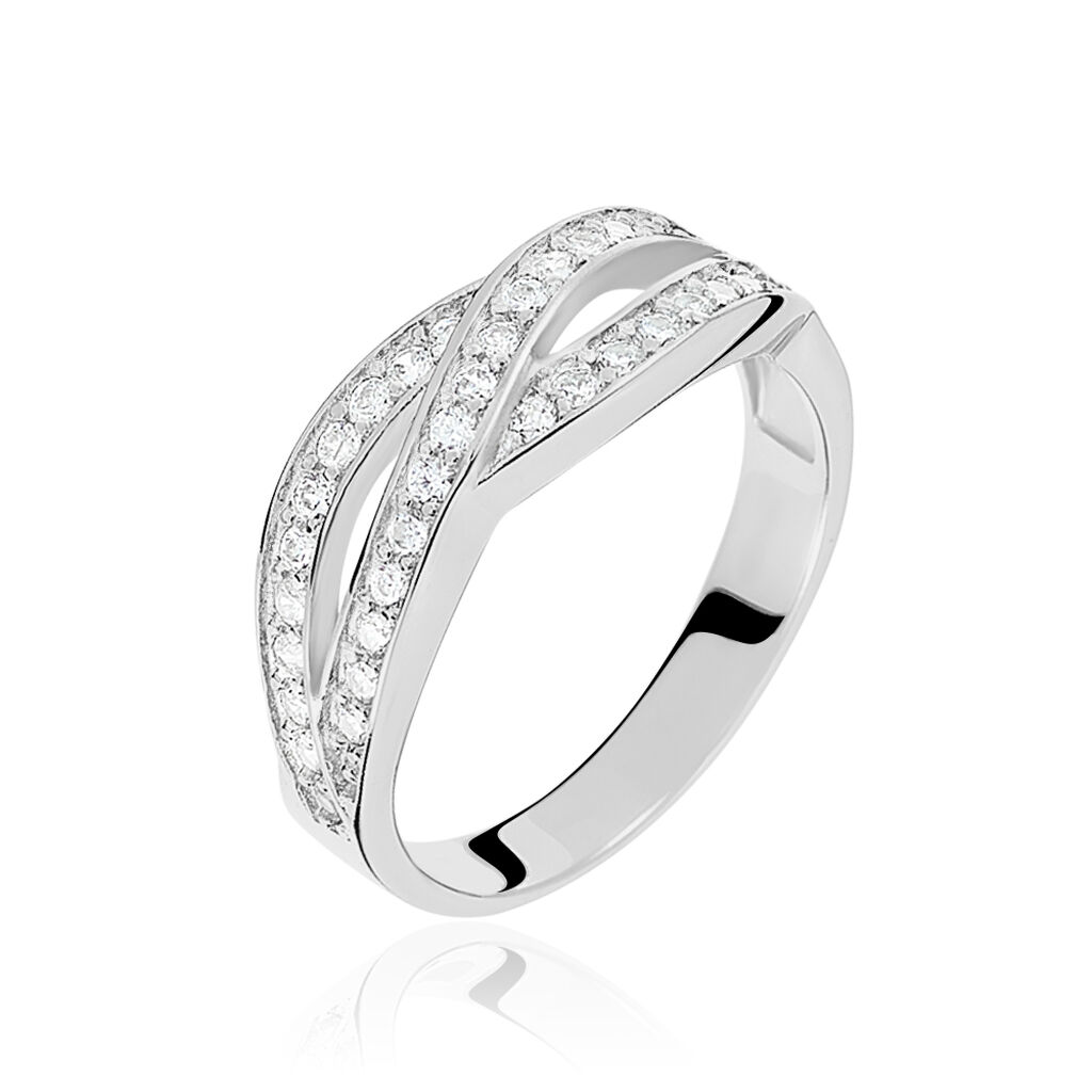 Bague Jonc Blondie Argent Oxyde De Zirconium - Bagues avec pierre Femme | Histoire d’Or