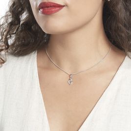Pendentif Amelot Argent Blanc Oxyde De Zirconium - Pendentifs Femme | Histoire d’Or