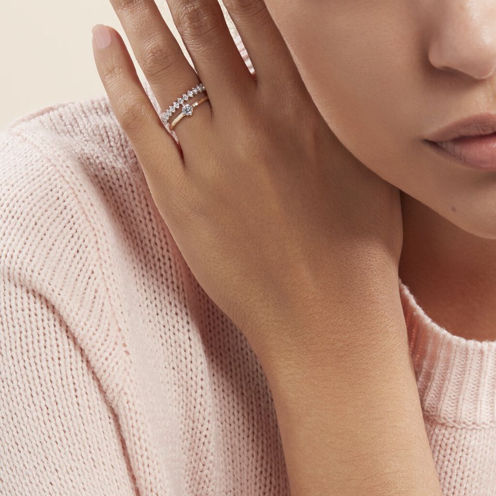 Bague Dolfina Or Jaune Oxyde De Zirconium - Bagues solitaires Femme | Histoire d’Or