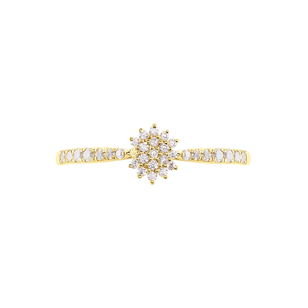 Bague Shin Or Jaune Oxyde De Zirconium - Bagues avec pierre Femme | Histoire d’Or