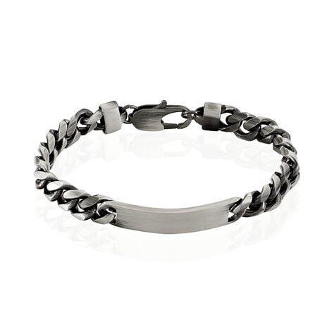 Bracelet Identité Esteban Acier Gris - Gourmettes Homme | Histoire d’Or
