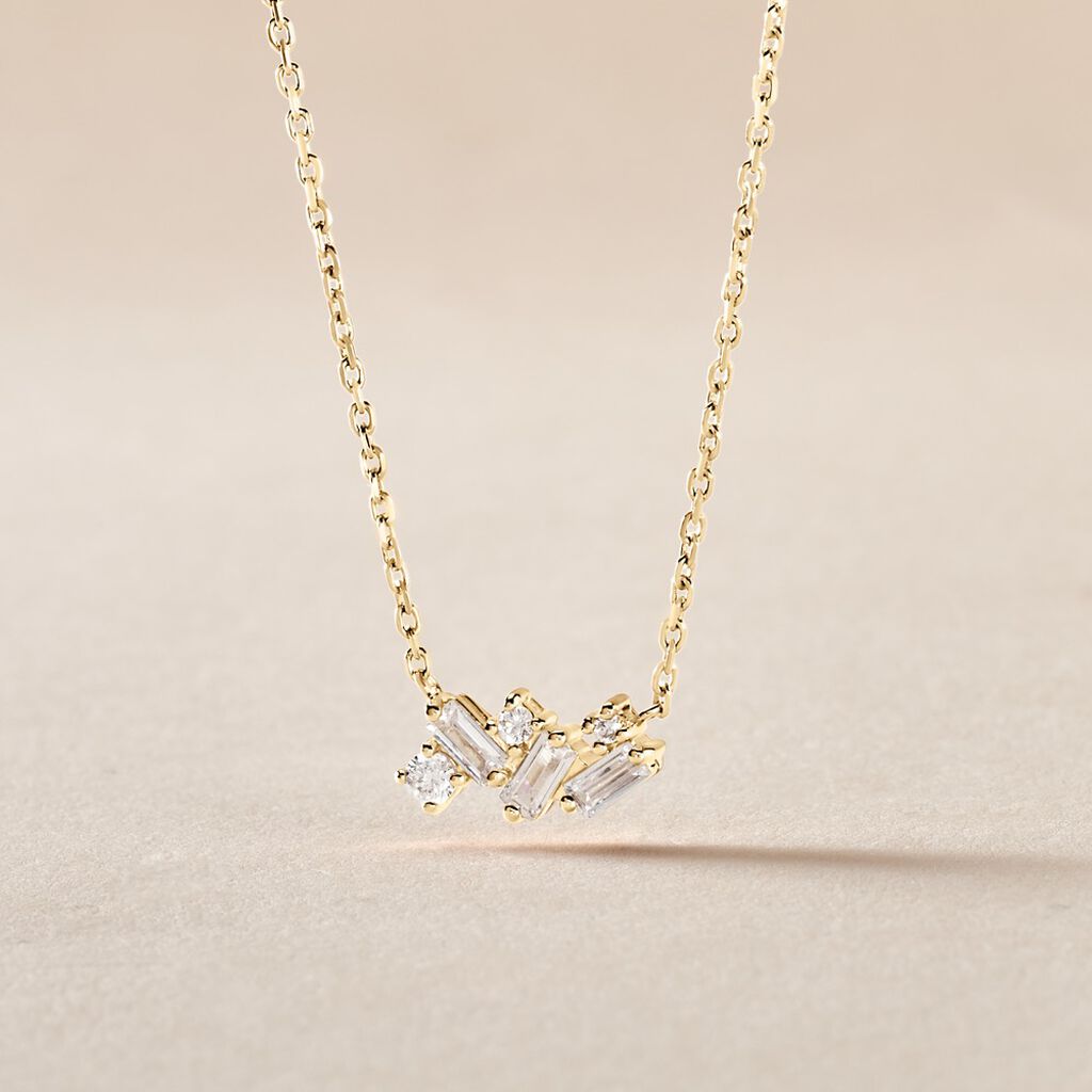 Collier Jardins D'hiver Plaqué Or Jaune Oxyde De Zirconium - Colliers Femme | Histoire d’Or