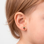 Boucles D'oreilles Puces Tharia Fraise Or Jaune - Clous d'oreilles Enfant | Histoire d&rsquo;Or