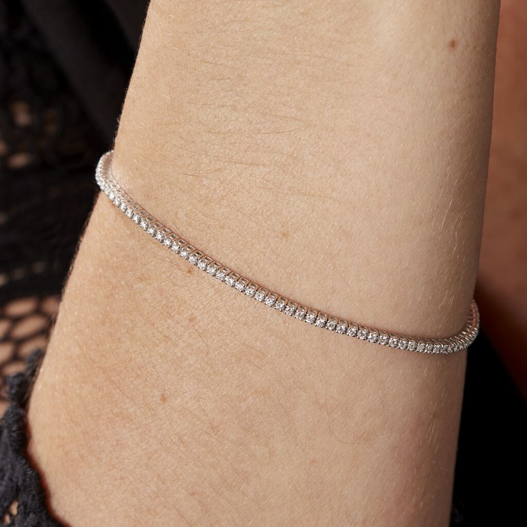Bracelet Moscou Or Blanc Diamant - Bracelets Femme | Histoire d’Or