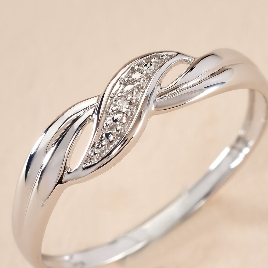 Bague Amayas Or Blanc Diamant - Bagues solitaires Femme | Histoire d’Or