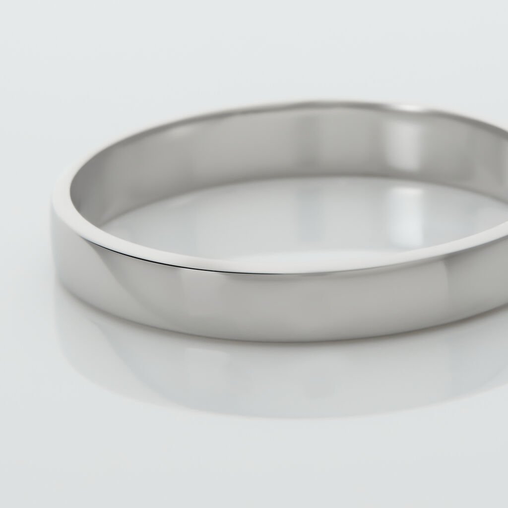 Alliance Julie Ruban Classique Platine Blanc - Alliances Unisex | Histoire d&rsquo;Or