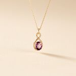 Collier Passion Or Jaune Amethyste Et Oxyde De Zirconium - Colliers Femme | Histoire d&rsquo;Or