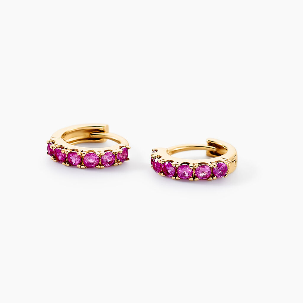Créoles Anicetus Or Jaune Oxyde De Zirconium - Boucles d'oreilles créoles Famille | Histoire d’Or