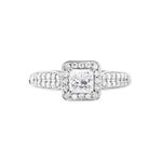 Solitaire Or Blanc  Princessa Diamant Synthetique - Bagues solitaires Femme | Histoire d&rsquo;Or