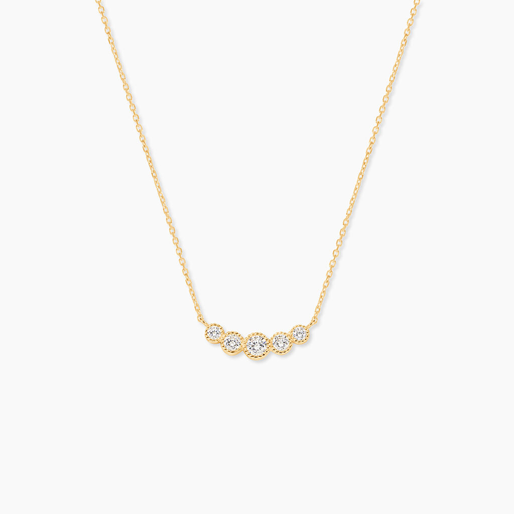 Collier Djamil Or Jaune Oxyde De Zirconium - Colliers Femme | Histoire d&rsquo;Or
