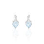 Boucles D'oreilles Or Blanc Clothilde Topazes Oxydes