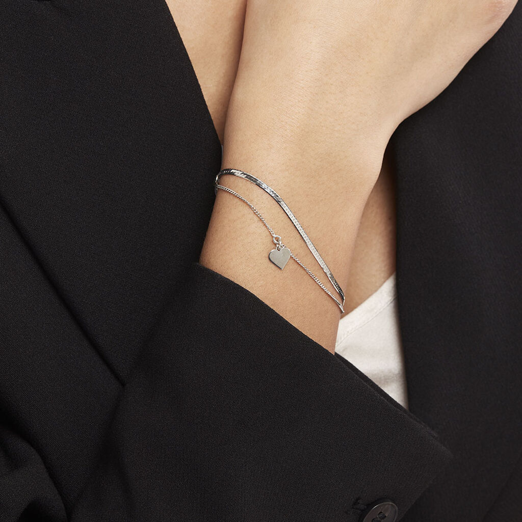 Bracelet Argent Blanc Sapphira - Bracelets Femme | Histoire d’Or