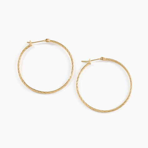 Créoles Anusha Plaqué Or Jaune - Boucles d'oreilles créoles Femme | Histoire d’Or