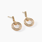 Boucles D'oreilles Pendantes Nelsie Plaqu&eacute; Or Dor&eacute; Oxyde De Zirconium - Boucles d'oreilles pendantes Femme | Histoire d&rsquo;Or