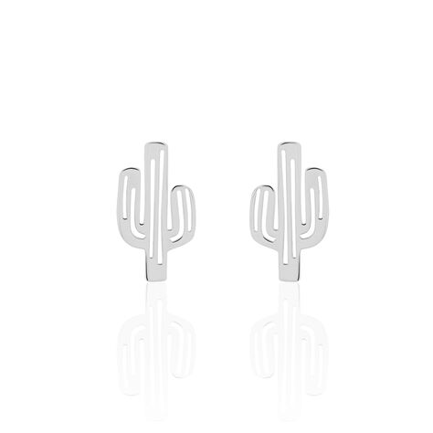 Boucles D'oreilles Puces Chiquita Argent Blanc - Boucles d'oreilles fantaisie Femme | Histoire d’Or