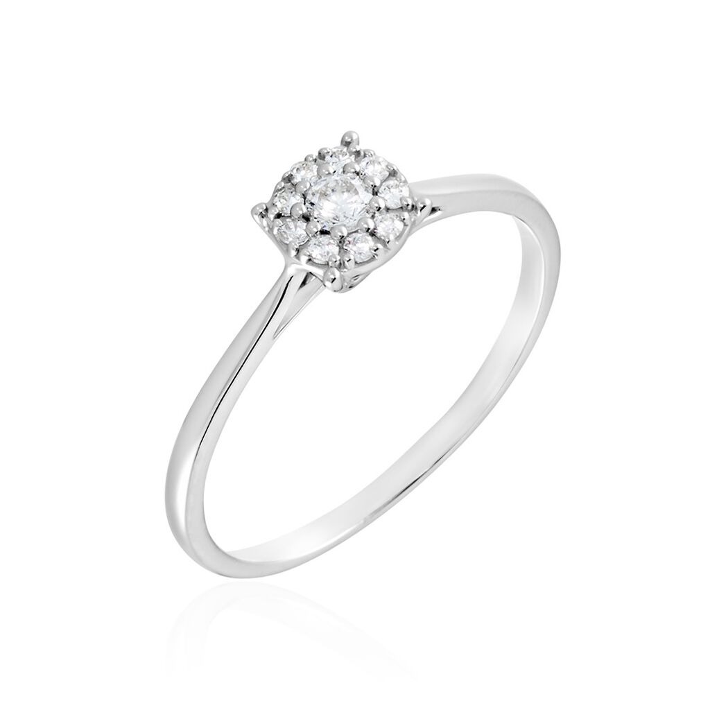 Bague Or Blanc Nori Oxyde De Zirconium - Bagues solitaires Femme | Histoire d’Or