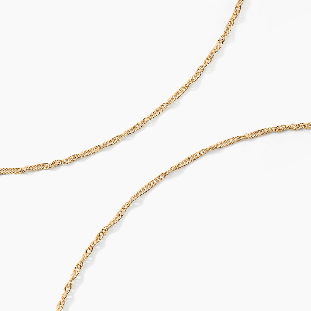 Cha&icirc;ne Imanie Maille Singapour Or Jaune - Chaines Femme | Histoire d&rsquo;Or