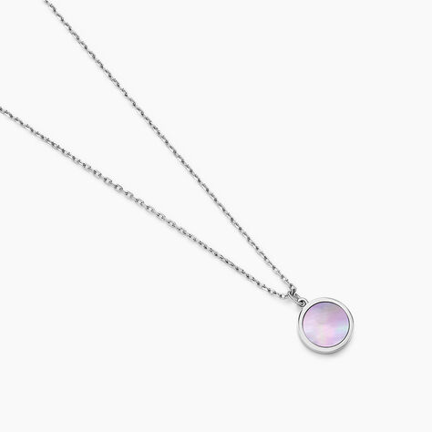 Collier Reversible Argent Blanc Nacre - Colliers Attrape rêves Femme | Histoire d’Or