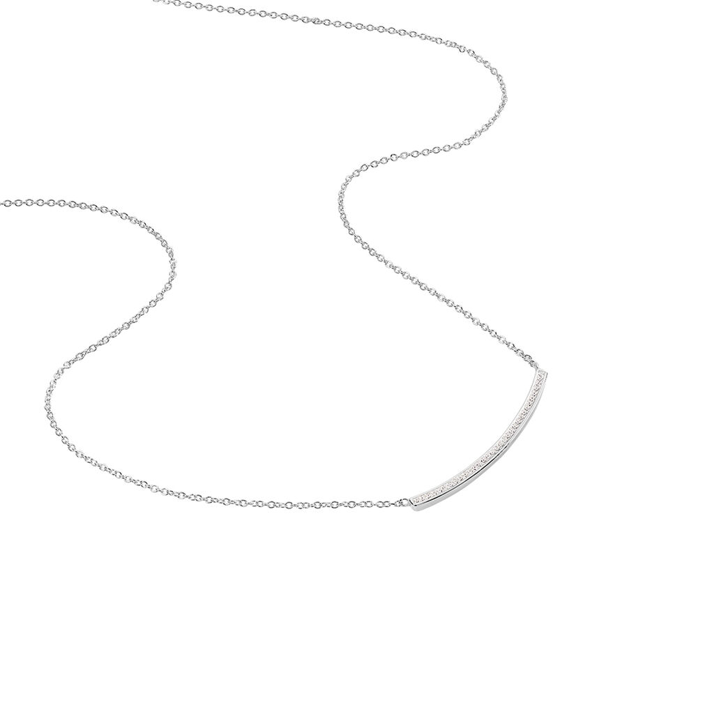 Collier Judith Argent Blanc Oxyde De Zirconium - Colliers fantaisie Femme | Histoire d’Or