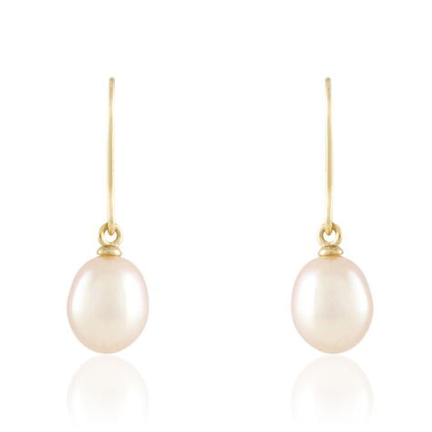 Boucles D'oreilles Pendantes Baroque Or Jaune Perle De Culture - Boucles d'oreilles pendantes Femme | Histoire d’Or