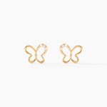 Boucles D'oreilles Puces Camomille Or Jaune Oxyde De Zirconium - Clous d'oreilles Enfant | Histoire d&rsquo;Or