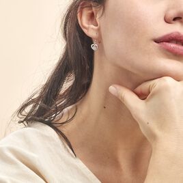 Boucles D'oreilles Pendantes Nalan Argent Blanc Oxyde De Zirconium - Boucles d'Oreilles Coeur Femme | Histoire d’Or