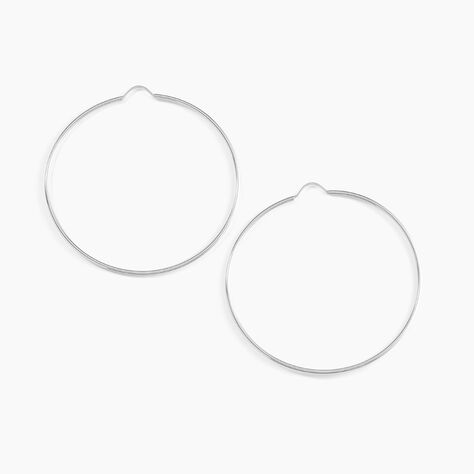 Cr&eacute;oles Dominae Or Blanc - Boucles d'oreilles cr&eacute;oles Femme | Histoire d&rsquo;Or