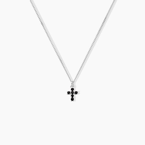 Collier Yahn Argent Blanc Pierre De Synthese - Colliers fantaisie Homme | Histoire d’Or