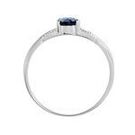 Bague Candice Or Blanc Topaze - Bagues solitaires Femme | Histoire d&rsquo;Or