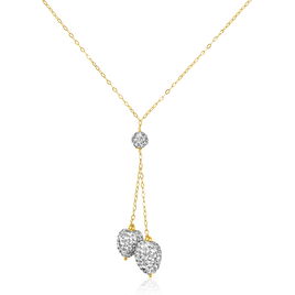 Collier Floranneae Or Jaune Strass - Colliers Coeur Femme | Histoire d’Or