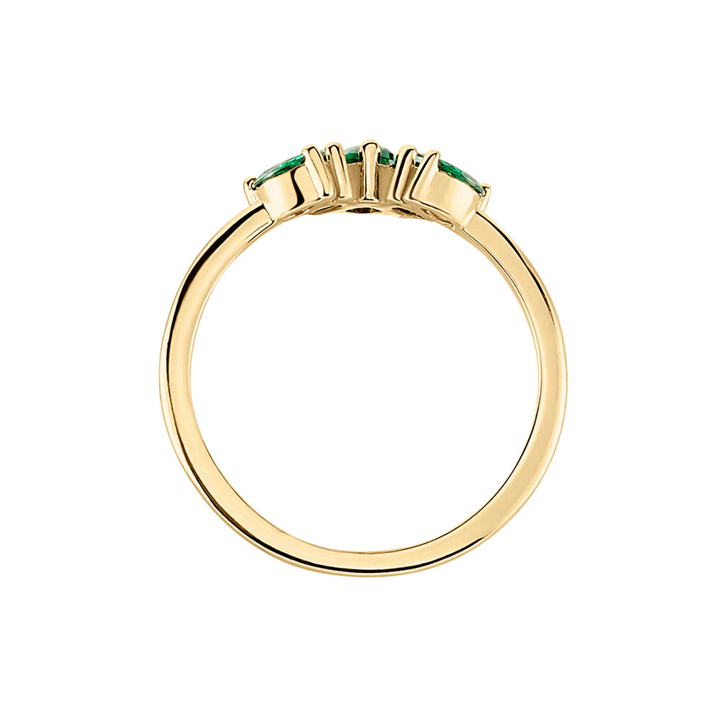 Bague Amazonia Plaqu&eacute; Or Jaune Oxyde De Zirconium - Bagues avec pierre Femme | Histoire d&rsquo;Or